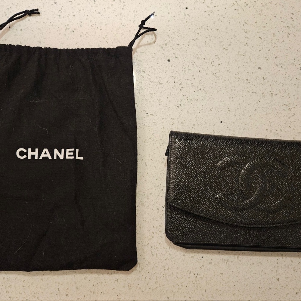 Vintage CHANEL timeless wallet on a chain